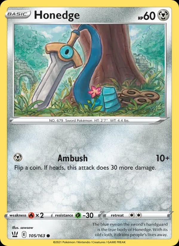 Honedge — Battle Styles, Common
