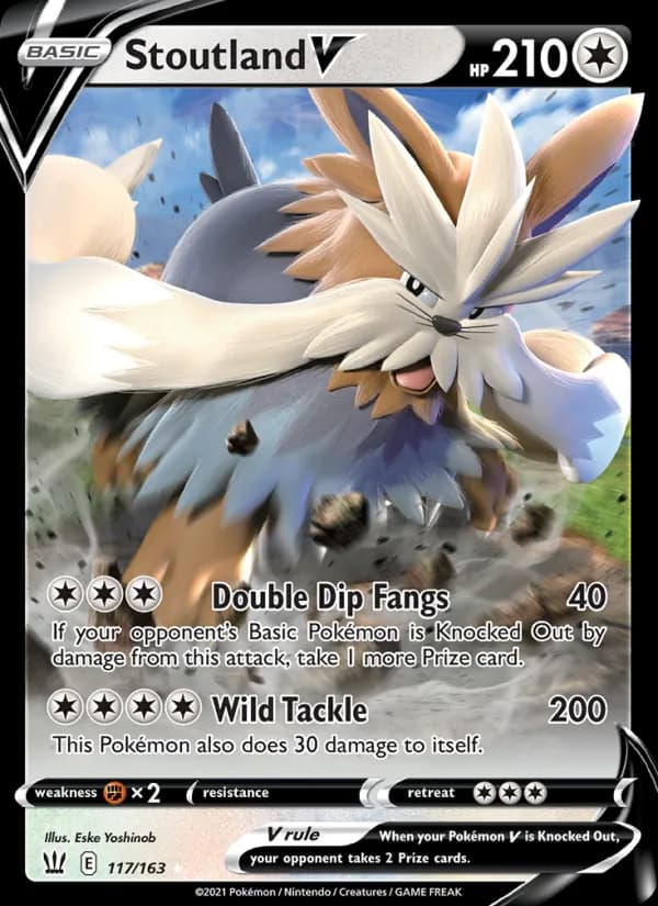 Stoutland V — Battle Styles, Holo Rare V