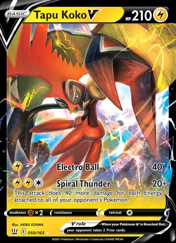 Tapu Koko V — Battle Styles, Holo Rare V