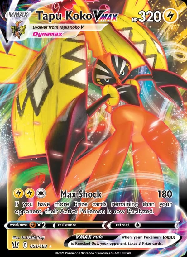 Tapu Koko VMAX — Battle Styles, Holo Rare VMAX