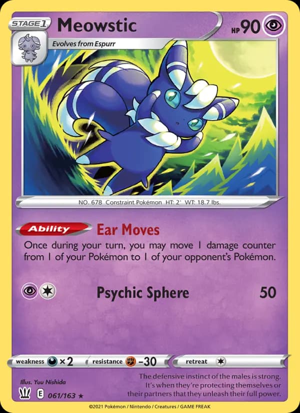 Meowstic — Battle Styles, Holo Rare