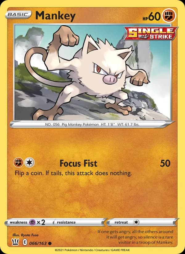 Mankey — Battle Styles, Common