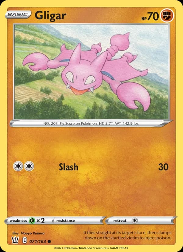 Gligar — Battle Styles, Common