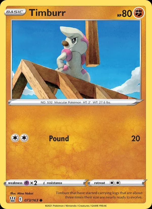 Timburr — Battle Styles, Common