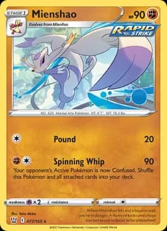 Mienshao — Battle Styles — Rare