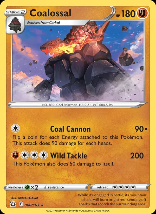 Coalossal — Battle Styles, Holo Rare