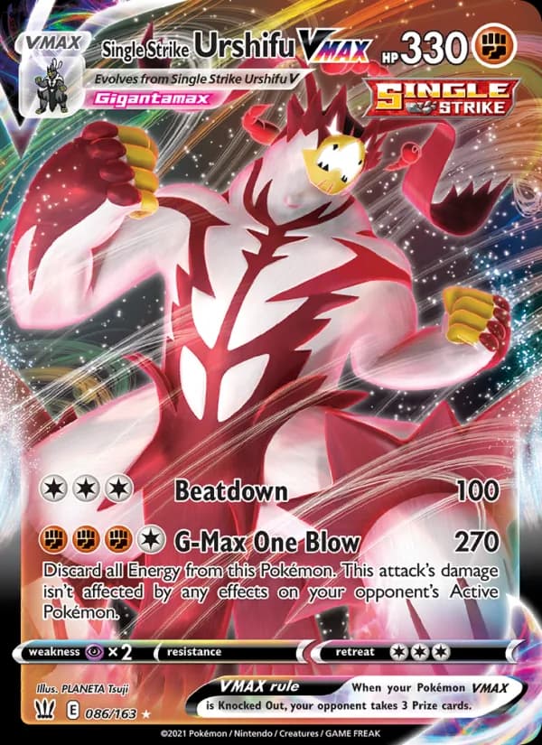 Single Strike Urshifu VMAX — Battle Styles, Holo Rare VMAX