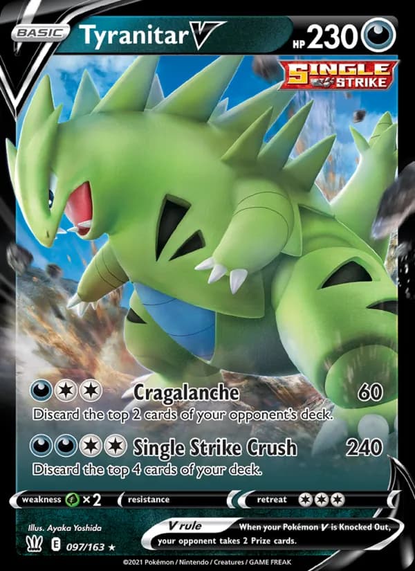 Tyranitar V — Battle Styles, Holo Rare V