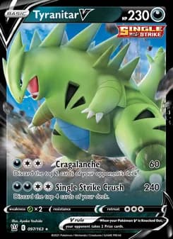 Tyranitar V — Battle Styles — Holo Rare V