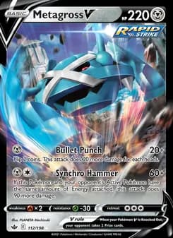 Metagross V — Chilling Reign — Holo Rare V