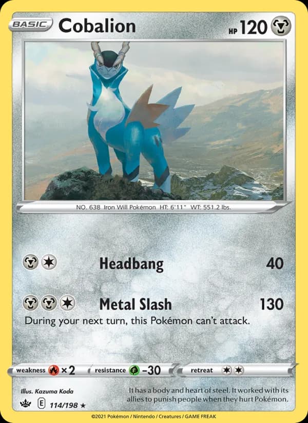 Cobalion — Chilling Reign, Holo Rare