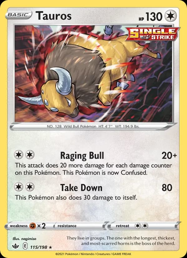 Tauros — Chilling Reign, Holo Rare