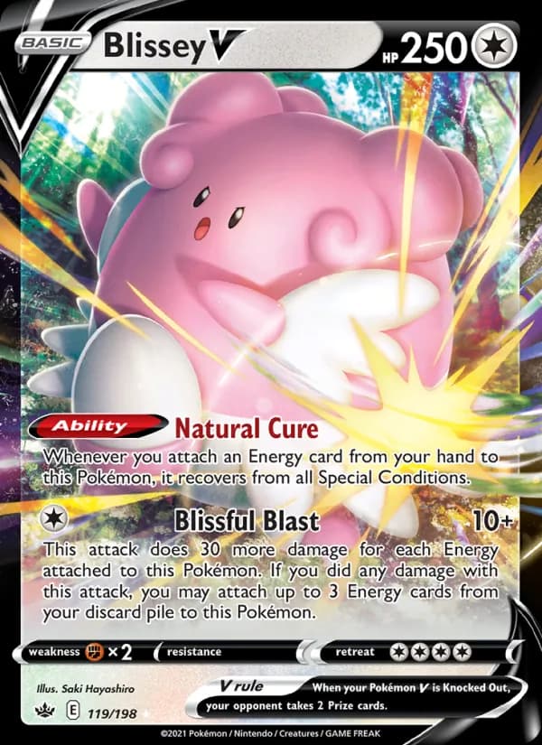 Blissey V — Chilling Reign, Holo Rare V