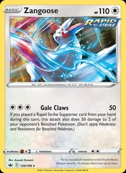 Zangoose — Chilling Reign — Rare