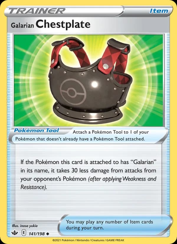 Galarian Chestplate — Chilling Reign, Uncommon