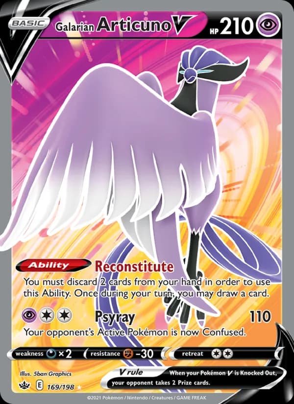 Galarian Articuno V — Chilling Reign, Ultra Rare