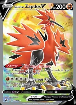 Galarian Zapdos V — Chilling Reign — Ultra Rare