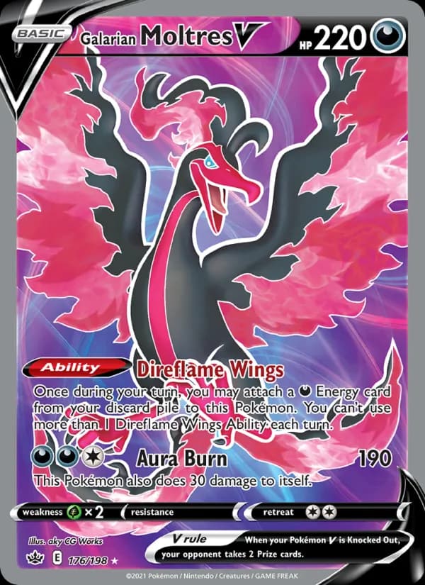 Galarian Moltres V — Chilling Reign, Ultra Rare