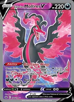Galarian Moltres V — Chilling Reign — Ultra Rare