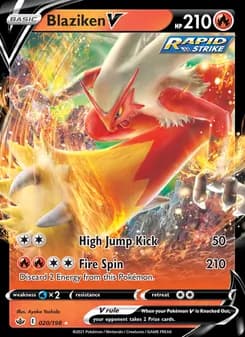 Blaziken V — Chilling Reign — Holo Rare V