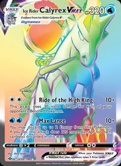 Ice Rider Calyrex VMAX — Chilling Reign — Secret Rare