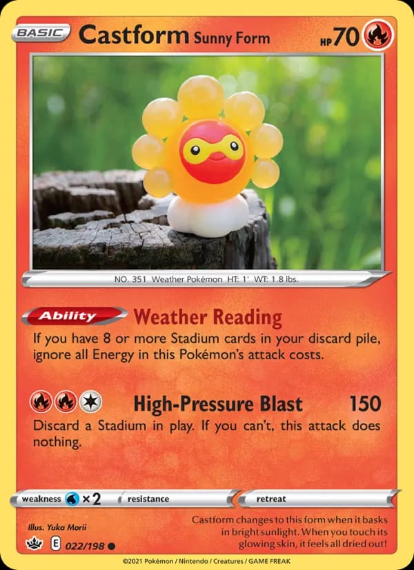Castform Sunny Form — Chilling Reign, Common