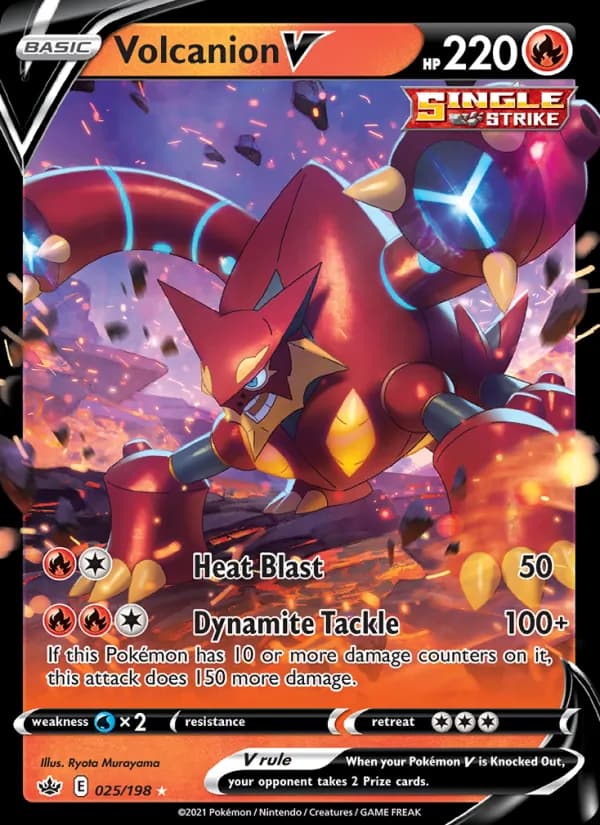 Volcanion V — Chilling Reign, Holo Rare V