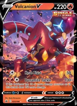 Volcanion V — Chilling Reign — Holo Rare V