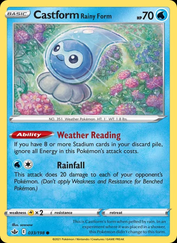 Castform Rainy Form — Chilling Reign, Common