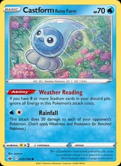 Castform Rainy Form — Chilling Reign — Common