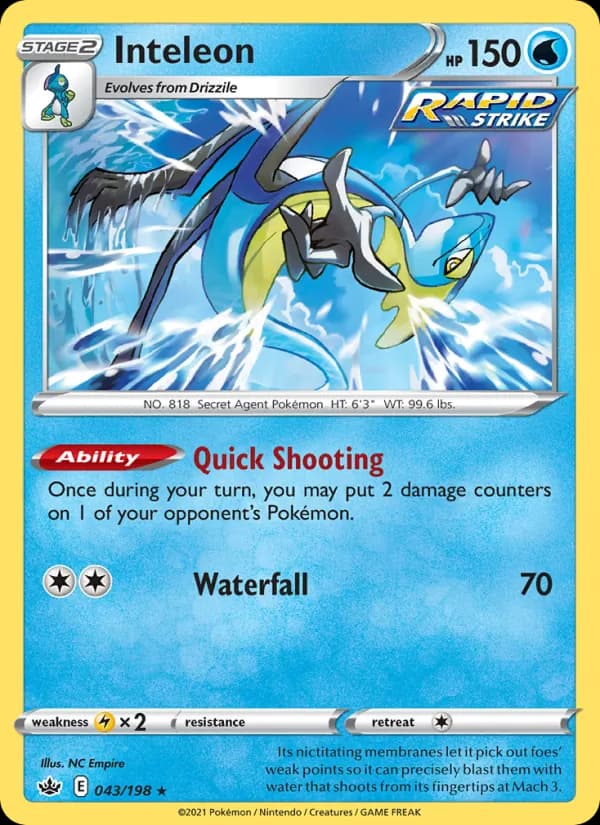 Inteleon — Chilling Reign, Holo Rare