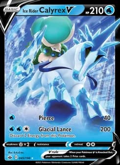 Ice Rider Calyrex V — Chilling Reign — Holo Rare V