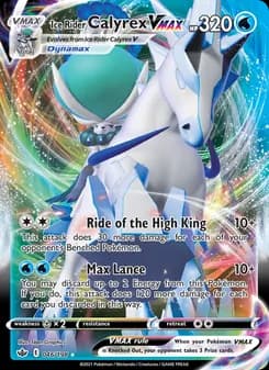 Ice Rider Calyrex VMAX — Chilling Reign — Holo Rare VMAX