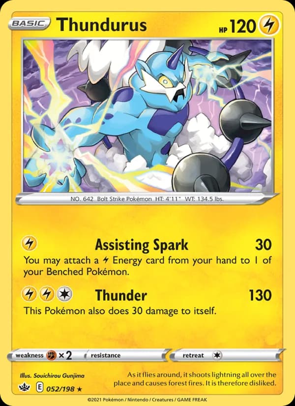 Thundurus — Chilling Reign, Holo Rare