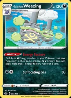 Galarian Weezing — Chilling Reign — Rare