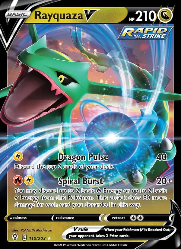 Rayquaza V — Evolving Skies, Holo Rare V