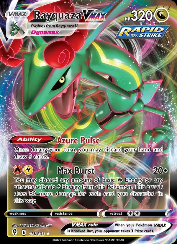 Rayquaza VMAX — Evolving Skies, Holo Rare VMAX