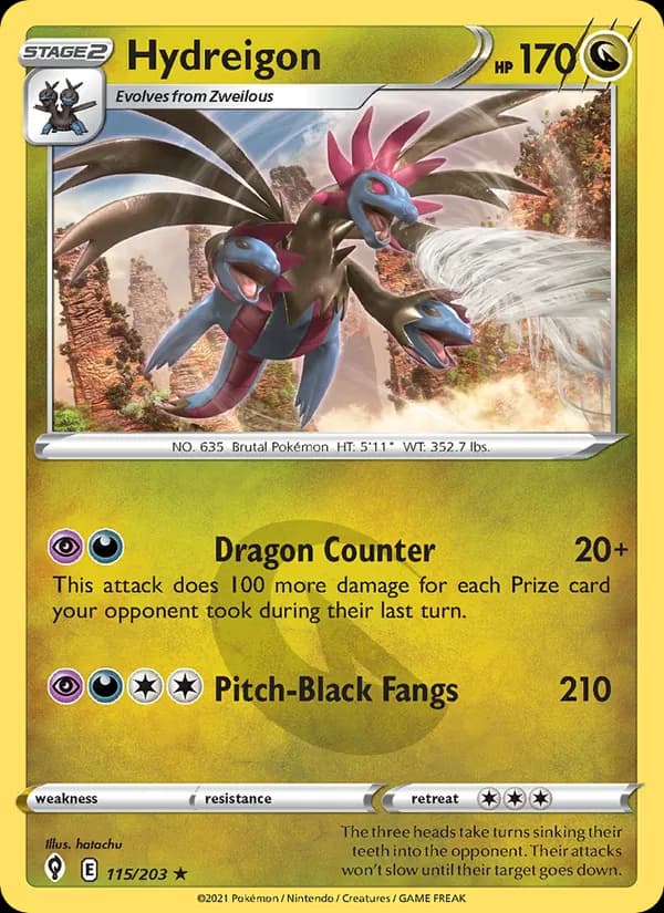 Hydreigon — Evolving Skies, Holo Rare