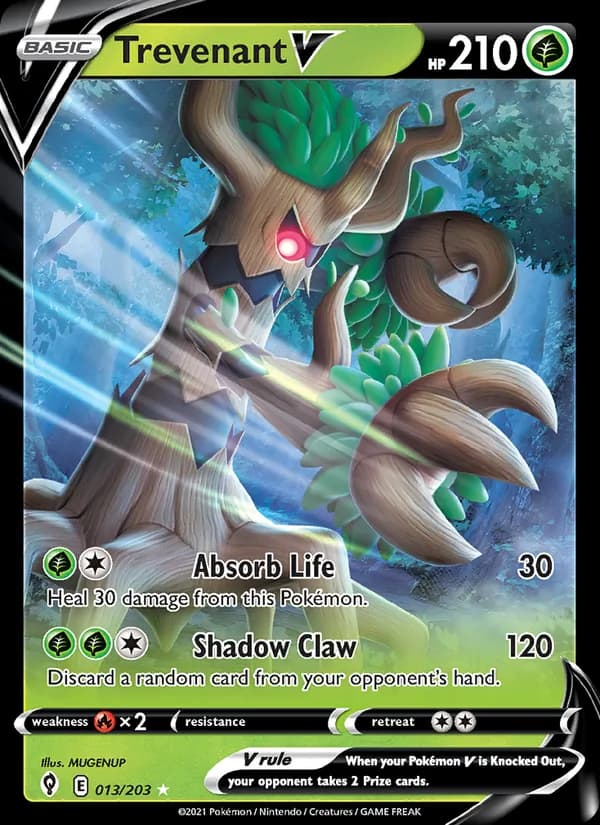 Trevenant V — Evolving Skies, Holo Rare V