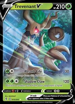 Trevenant V — Evolving Skies — Holo Rare V