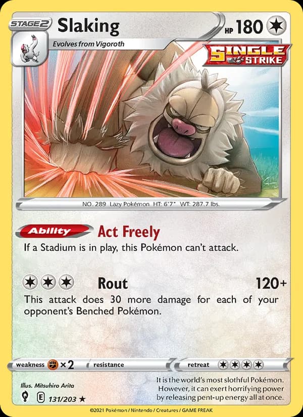 Slaking — Evolving Skies, Holo Rare