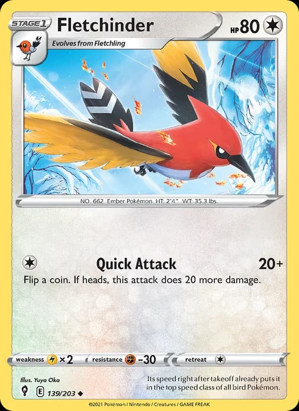 Fletchinder — Evolving Skies, Uncommon