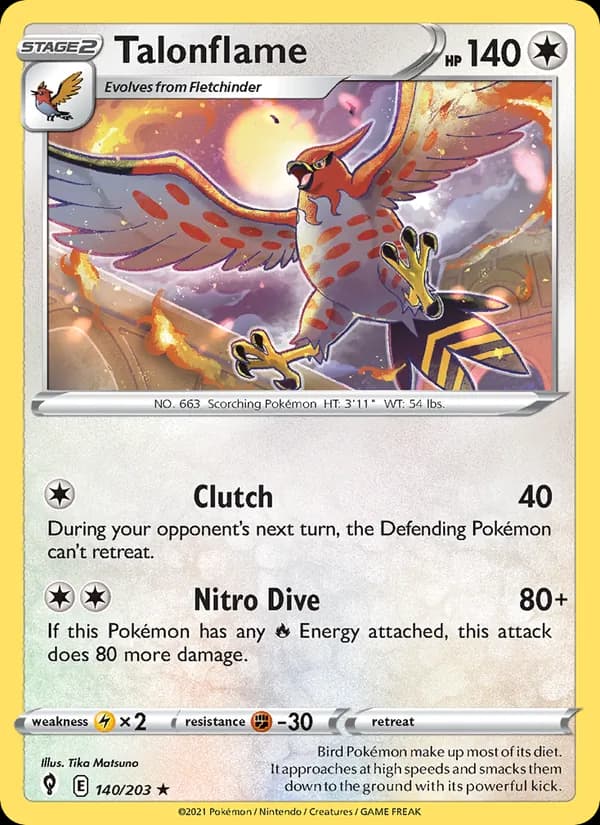 Talonflame — Evolving Skies, Rare