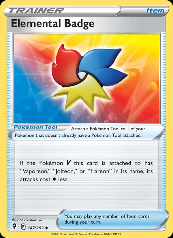 Elemental Badge — Evolving Skies, Uncommon