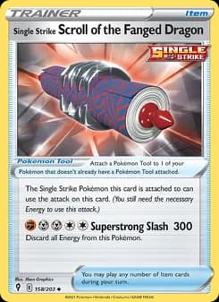 Single Strike Scroll of the Fanged Dragon — Evolving Skies — Uncommon