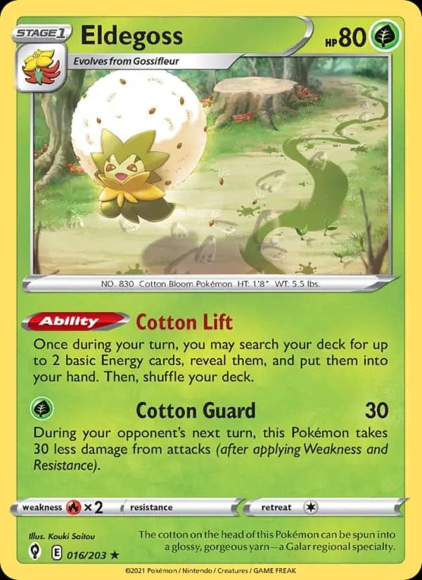 Eldegoss — Evolving Skies, Holo Rare