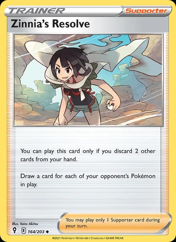 Zinnia's Resolve — Evolving Skies, Uncommon
