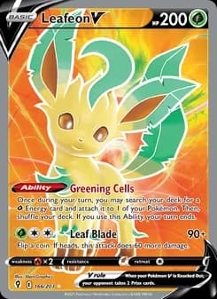 Leafeon V — Evolving Skies — Ultra Rare