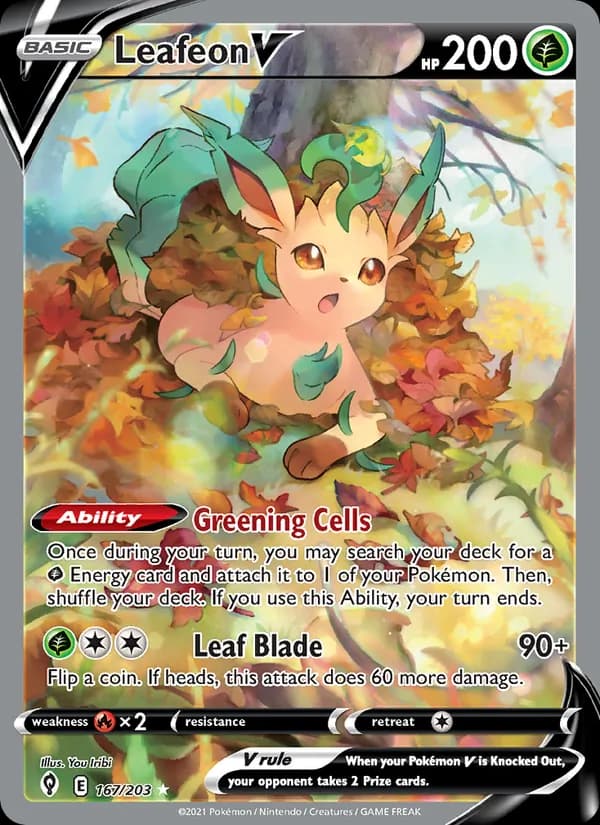 Leafeon V — Evolving Skies, Ultra Rare