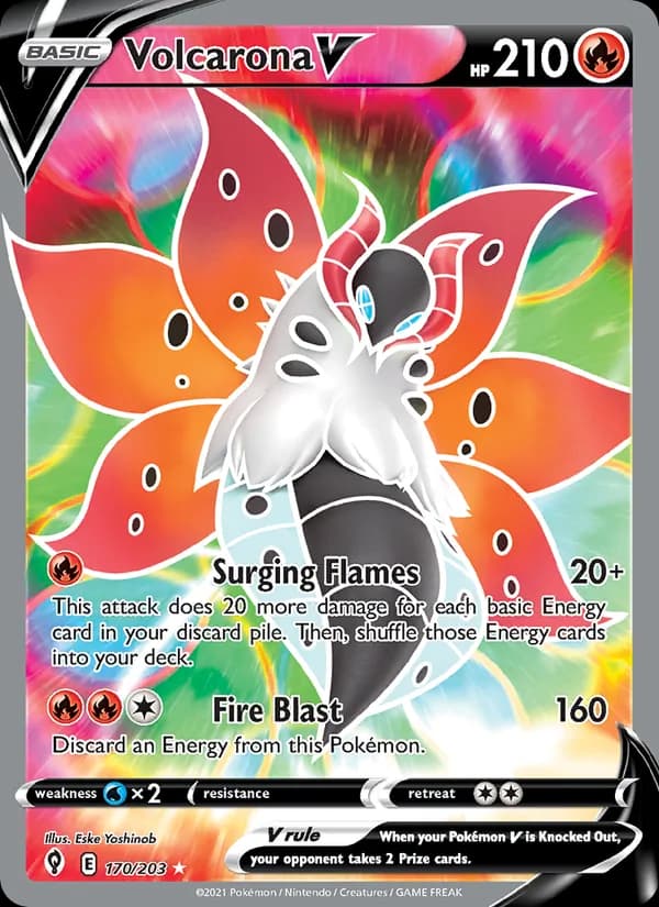 Volcarona V — Evolving Skies, Ultra Rare
